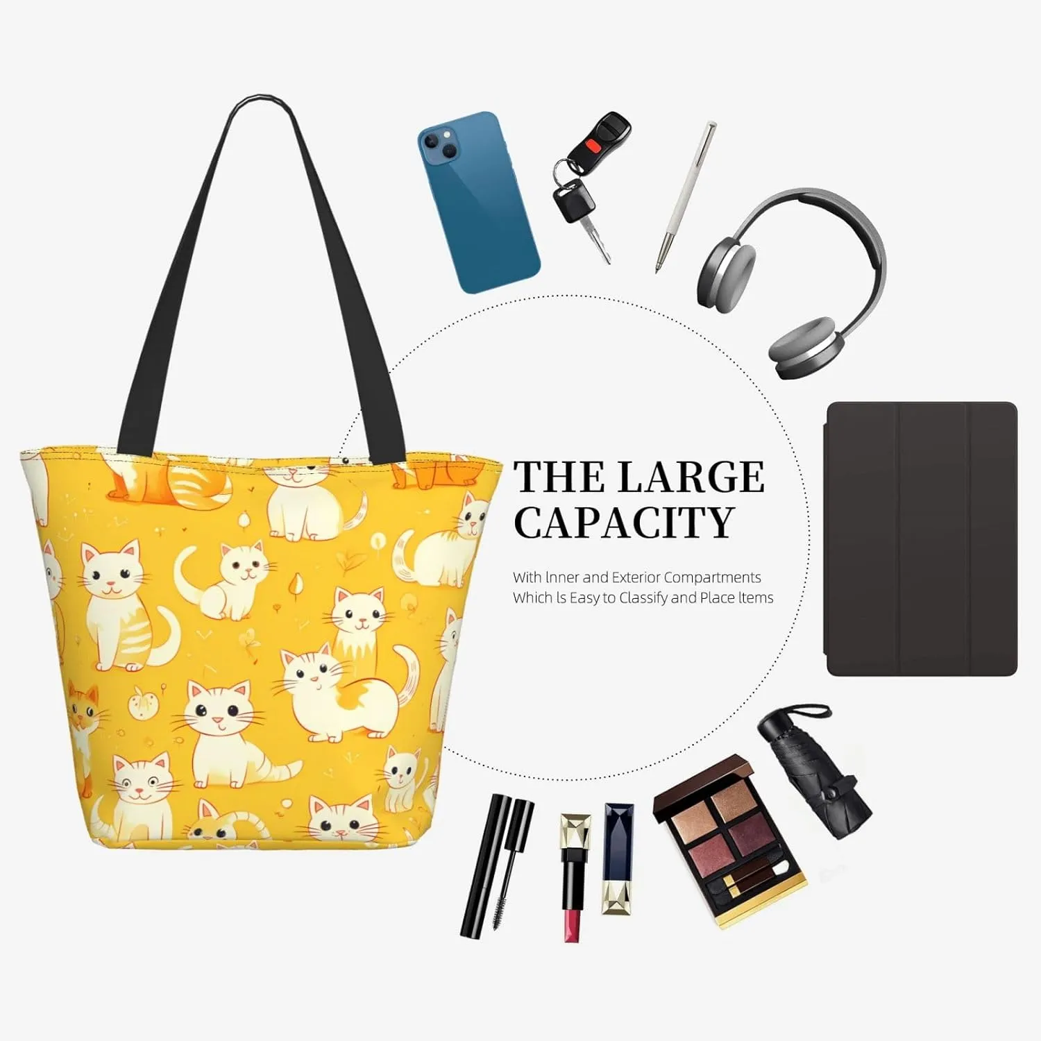 Large Tote Bag For Women Portable Beach Bag Handbag Reusable Grocery Bags