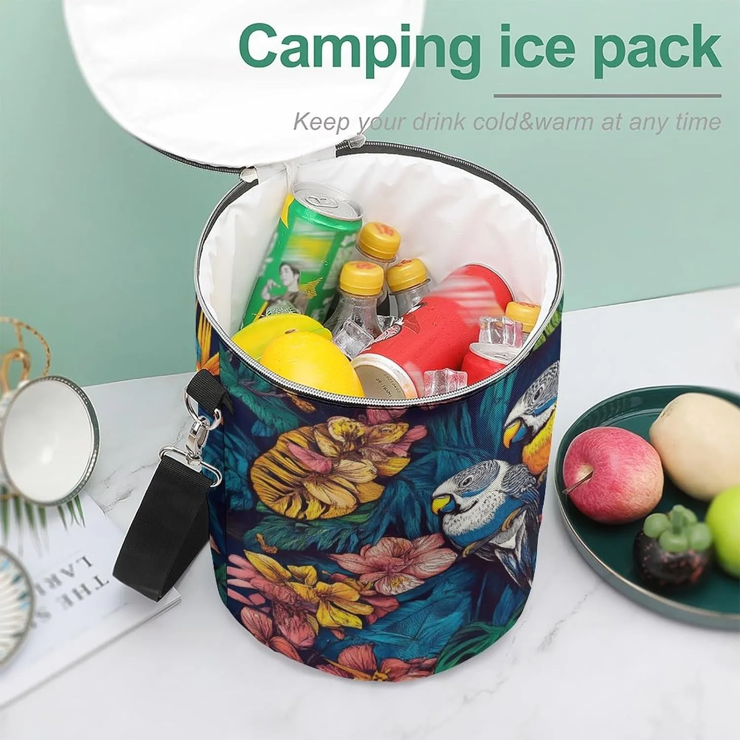 Leak Proof Cooler Backpack for Camping, Waterproof Insulated Cooler Bag with Zipper
