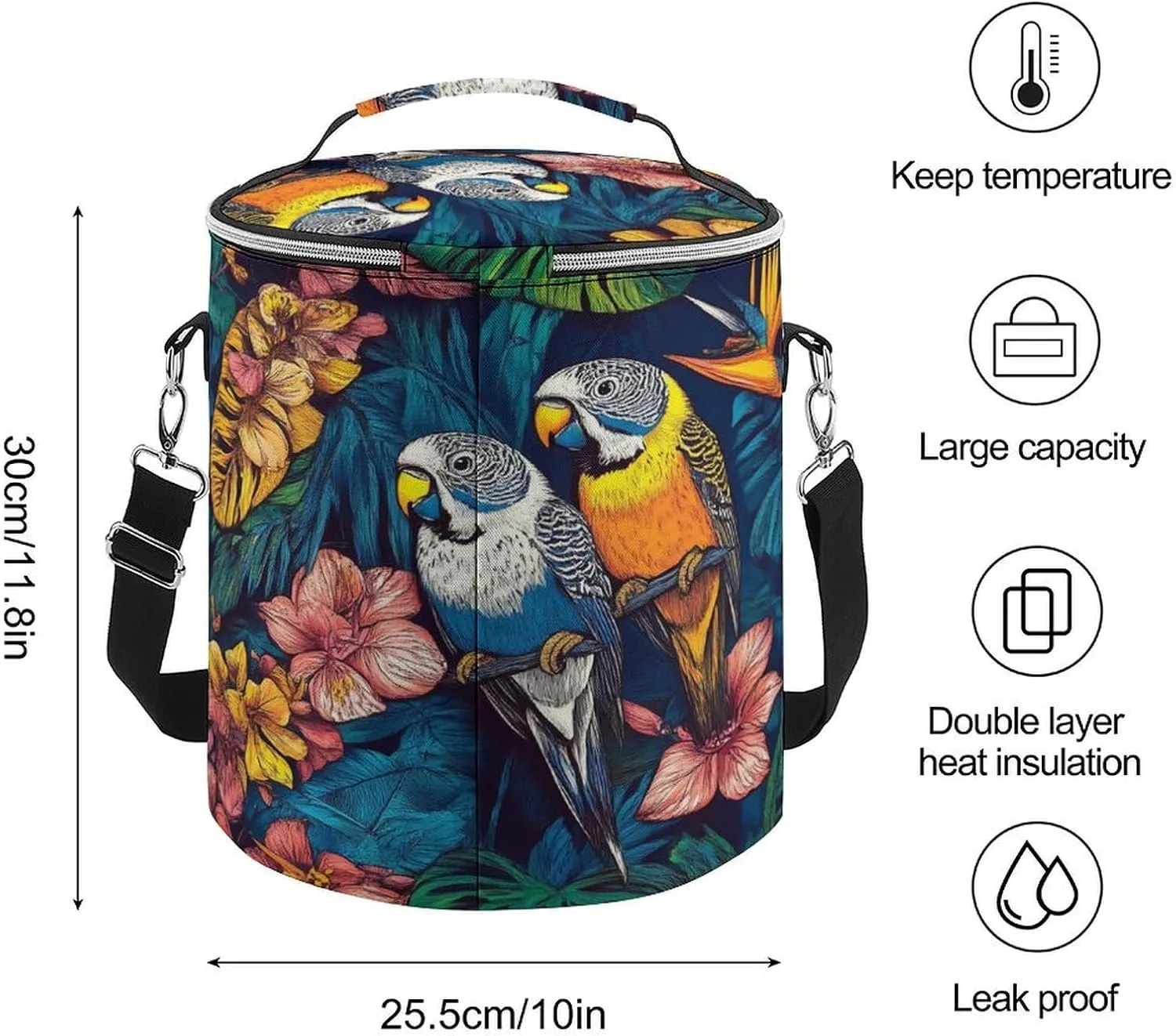 Leak Proof Cooler Backpack for Camping, Waterproof Insulated Cooler Bag with Zipper