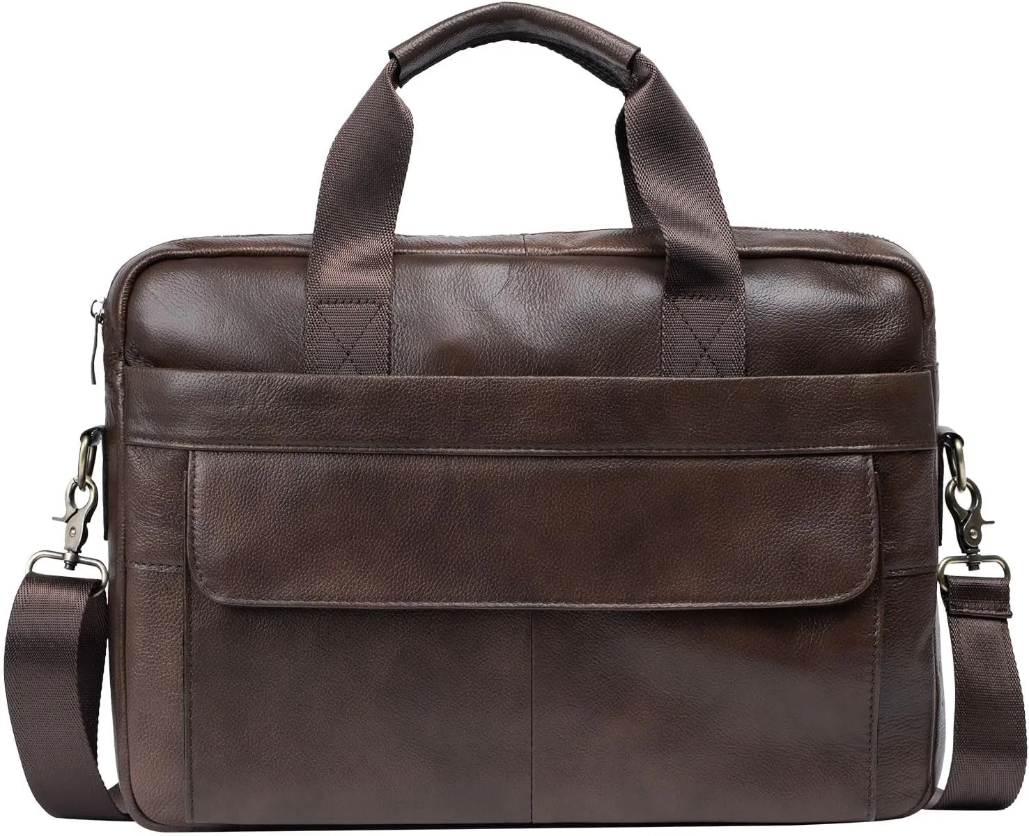 Leather Briefcase Laptop Bag Messenger Shoulder Work Bag Crossbody Handbag for Business Travelling Christmas for Men