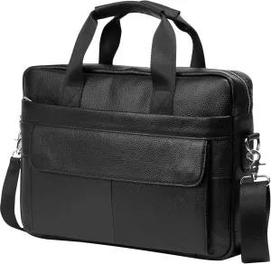 Leather Briefcase Laptop Bag Messenger Shoulder Work Bag Crossbody Handbag for Business Travelling Christmas for Men