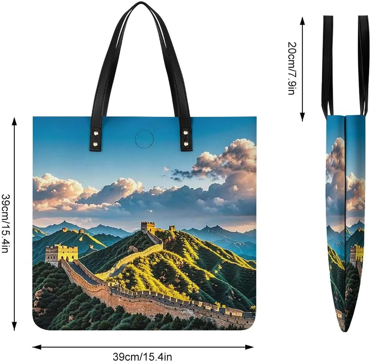 Leather Handbag for Women Tote Bag with Magnetic Buckle Flower Crossbody Bag Shoulder Bags