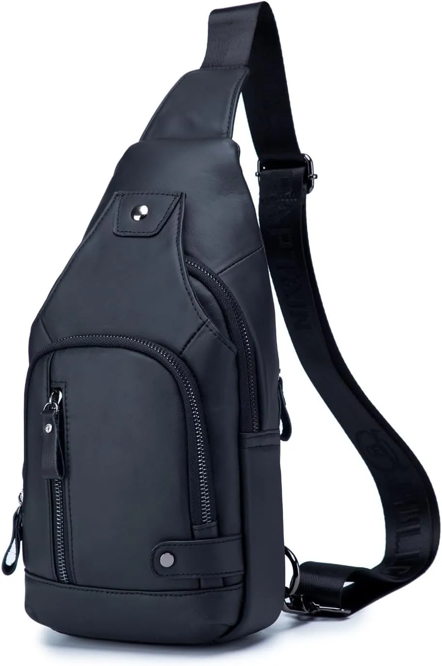 Leather Sling Bag Small Purse for Men Women Crossbady Bag Chest Bags Shoulder Backpack Cross Body Man Womens Water Resistant Vintage