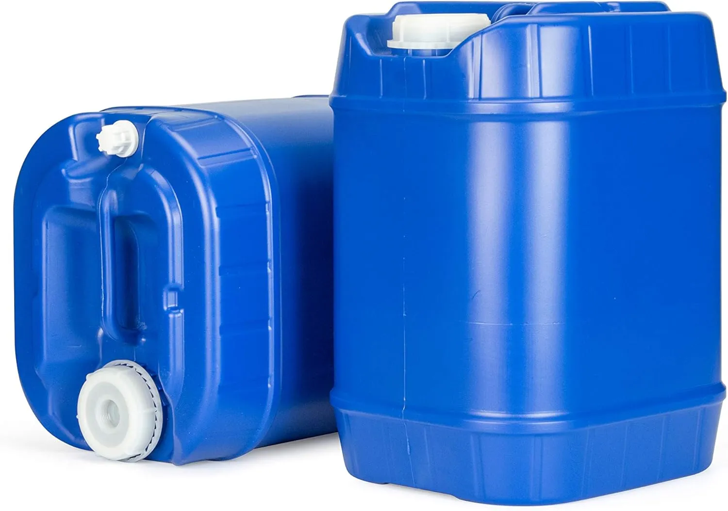 Legacy Food Storage Emergency Water Storage Containers, Long Term 5 Gallon Water Tank - 2 Stackable Food Grade Tanks Included, for Camping, Prepping, Survival - 10 Gallon Total Capacity