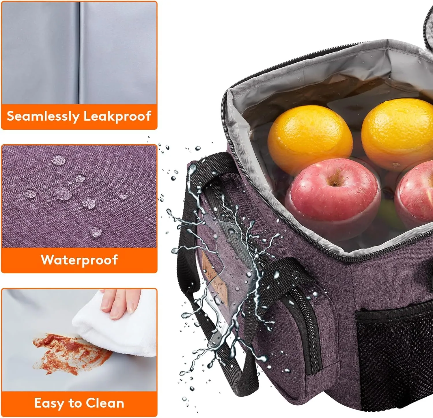 Lifewit Large Lunch Bag Insulated Lunch Box Soft Cooler Cooling Tote for Adult Men Women, Purple 12-Can (8.5L)