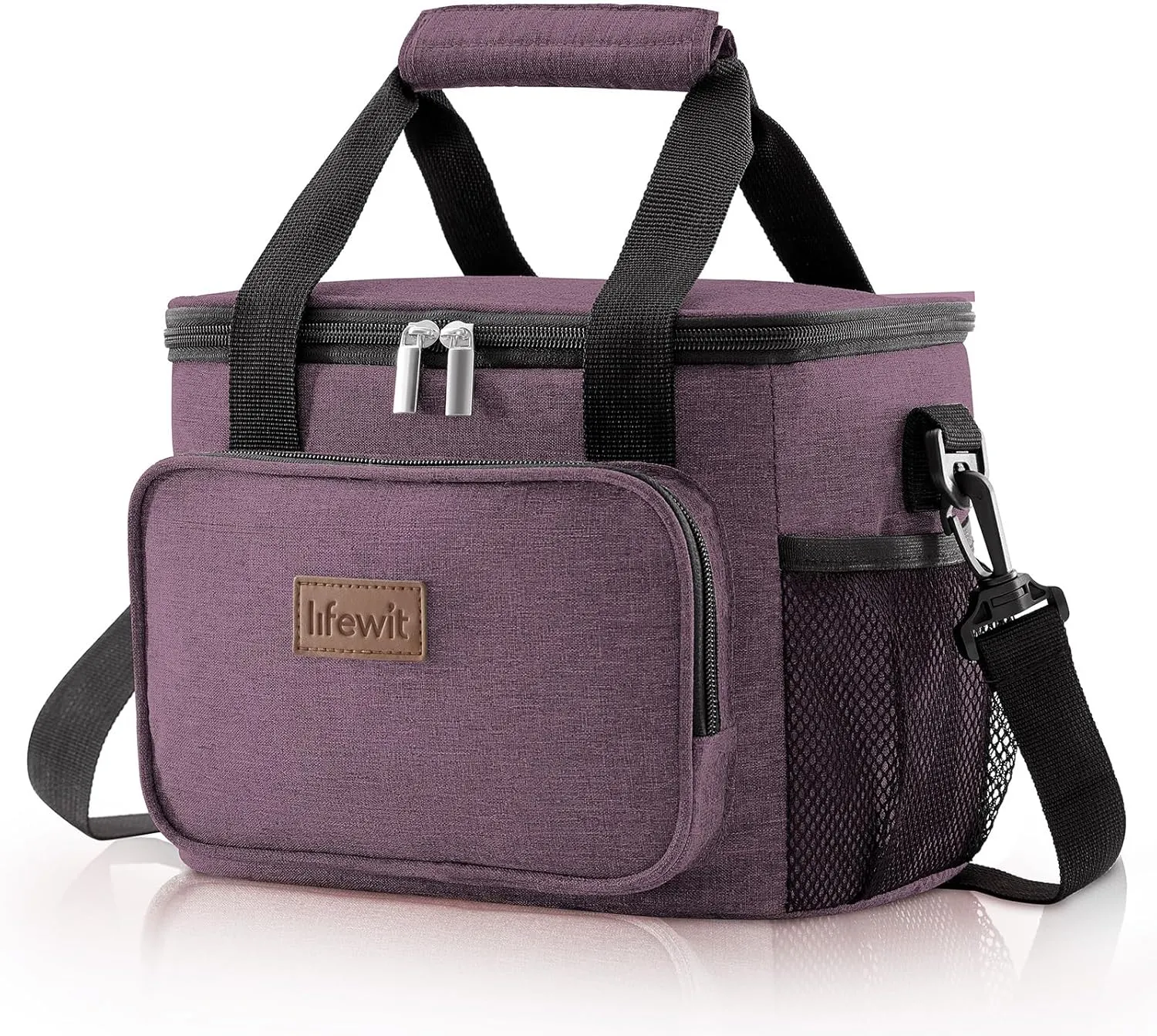 Lifewit Large Lunch Bag Insulated Lunch Box Soft Cooler Cooling Tote for Adult Men Women, Purple 12-Can (8.5L)