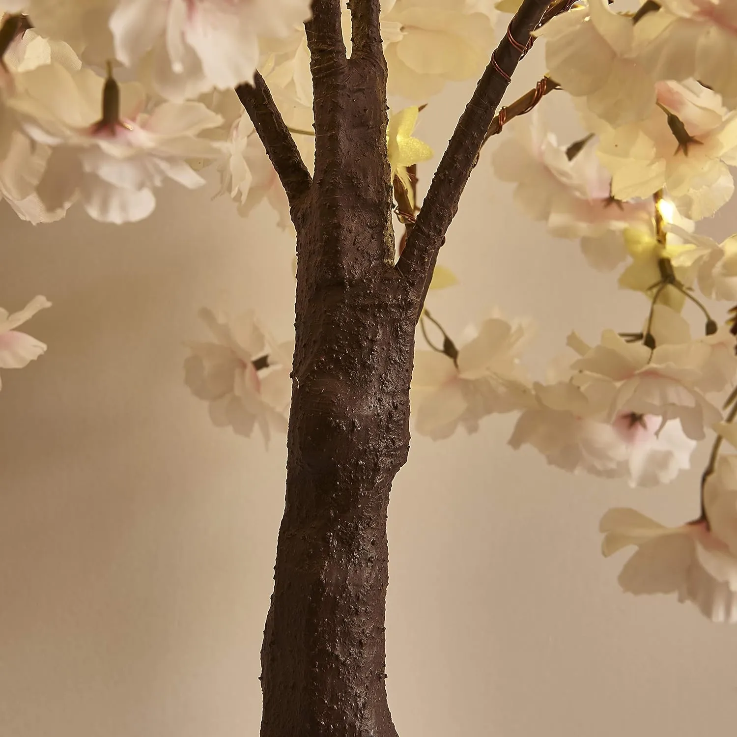 LITBLOOM Lighted Tree with Cherry Blossom 180 Fairy Lights 4FT, Pink Flower Faux Tree Lights for Indoor Outdoor Home, Wedding, Spring Easter Decoration