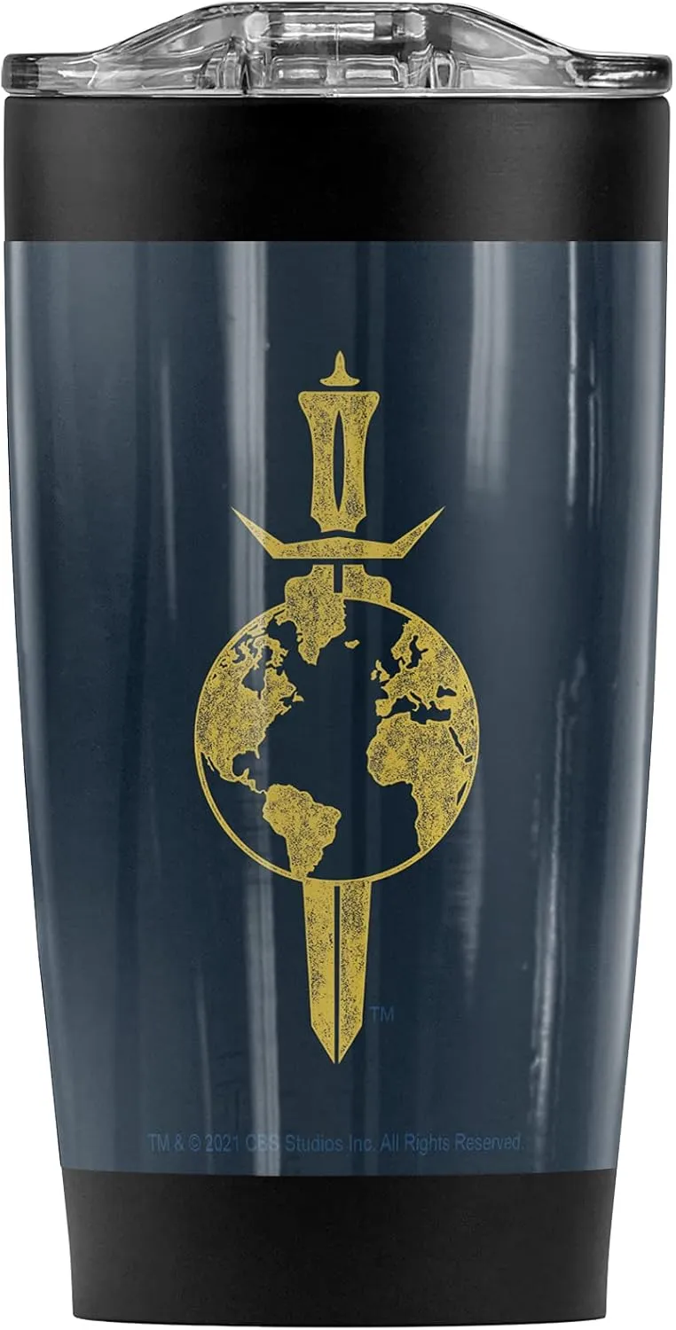 LOGOVISION Star Trek Terran Empire Symbol Stainless Steel Tumbler 20 oz Coffee Travel Mug/Cup, Vacuum Insulated & Double Wall with Leakproof Sliding Lid | Great for Hot Drinks and Cold Beverages