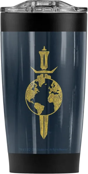 LOGOVISION Star Trek Terran Empire Symbol Stainless Steel Tumbler 20 oz Coffee Travel Mug/Cup, Vacuum Insulated & Double Wall with Leakproof Sliding Lid | Great for Hot Drinks and Cold Beverages