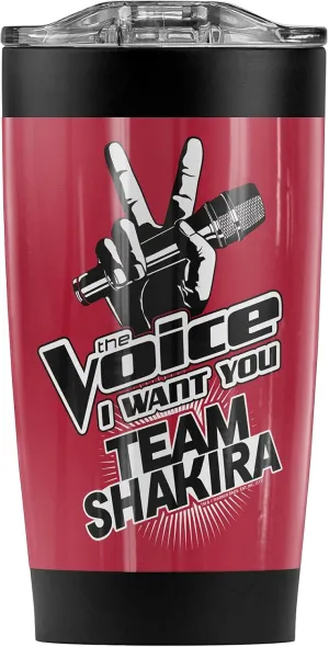 Logovision The Voice Team Shakira Stainless Steel Tumbler 20 oz Coffee Travel Mug/Cup, Vacuum Insulated & Double Wall with Leakproof Sliding Lid | Great for Hot Drinks and Cold Beverages