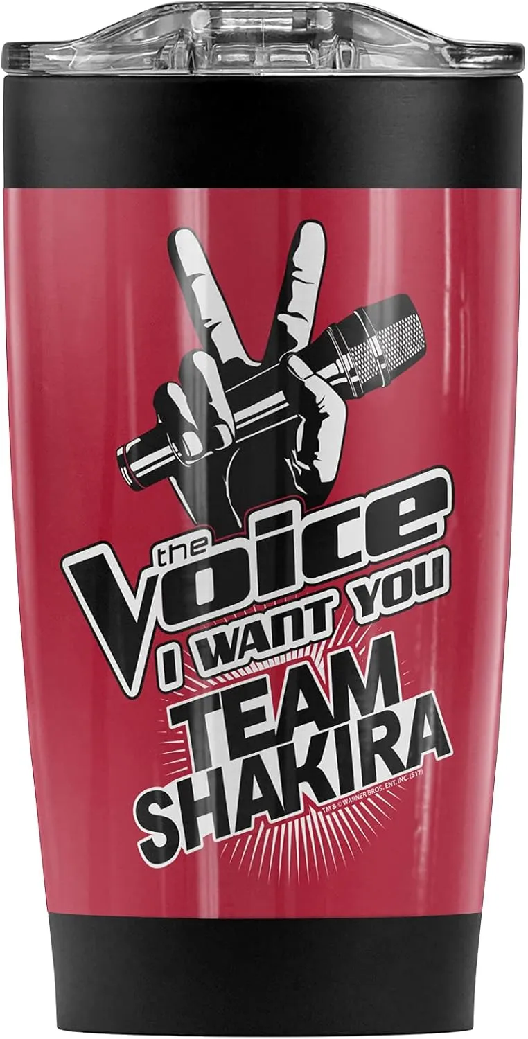 Logovision The Voice Team Shakira Stainless Steel Tumbler 20 oz Coffee Travel Mug/Cup, Vacuum Insulated & Double Wall with Leakproof Sliding Lid | Great for Hot Drinks and Cold Beverages