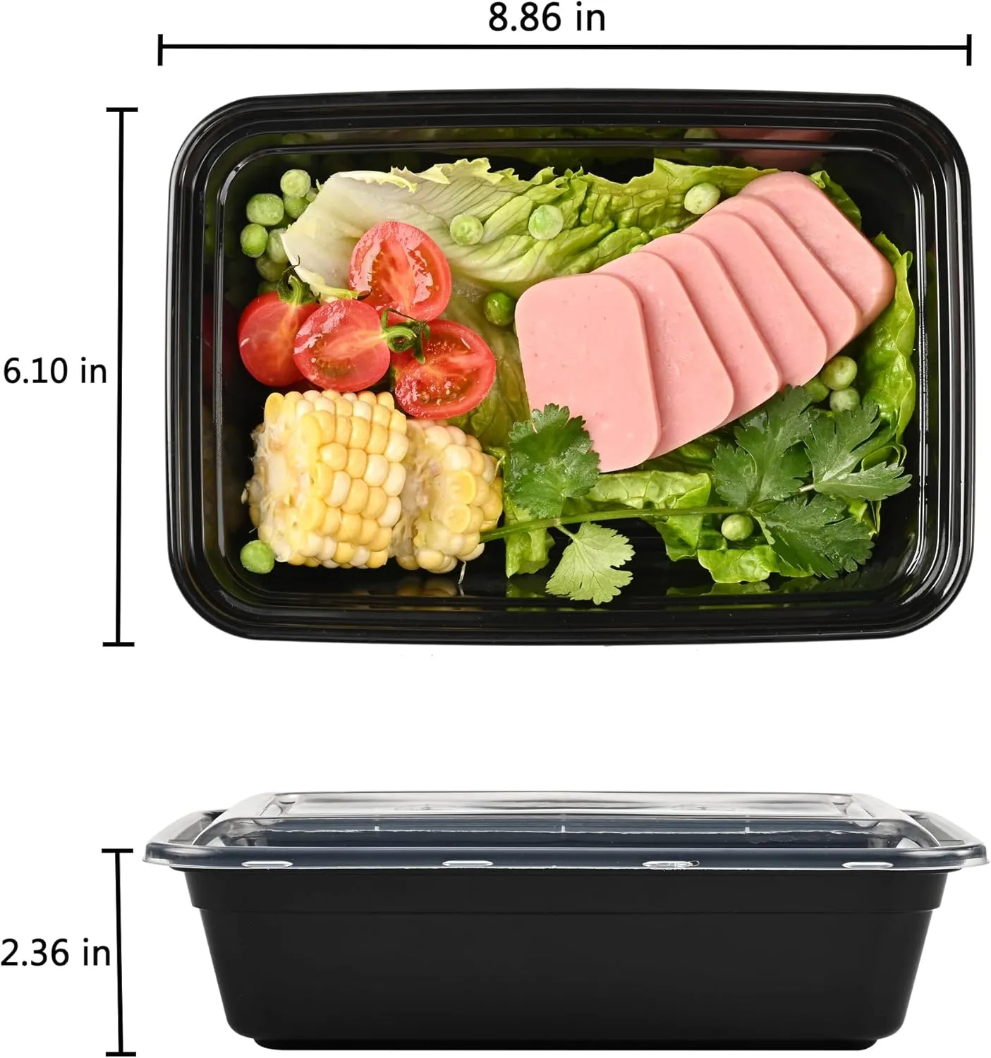 LOKATSE HOME Meal Prep Containers 24 pack 1 Compartment with Lids, Food Storage Bento Stackable Reusable Lunch Boxes, BPA-Free Microwave/Dishwasher/Freezer Safe(38 oz)
