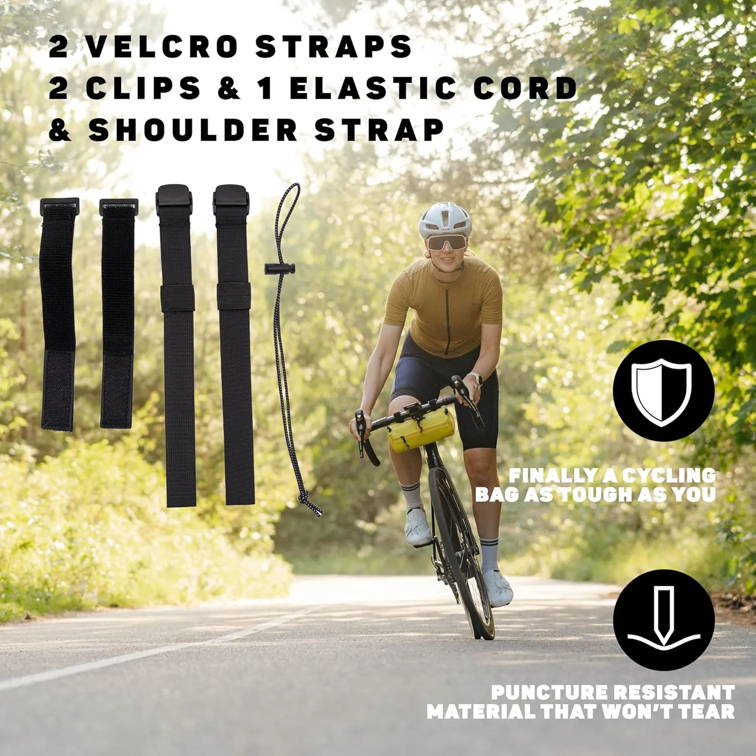 Lumiere & Co. Bike Handlebar Bag, Bike Bag, Bicycle Handlebar Bag, Bike Front Bag, Mountain Bike Storage, Bicycle Accessories, Handlebar Bags, small bike bag, Road Bike Bag (Yellow, Large)