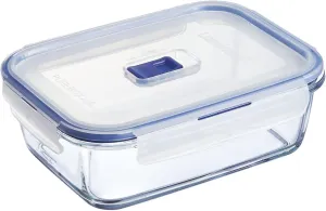 Luminarc Pure Box Active Set 2 Rect Airtight Glass Containers 19x13x7.4cm - 122cl Bicolor