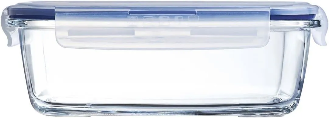 Luminarc Pure Box Active Set 2 Rect Airtight Glass Containers 19x13x7.4cm - 122cl Bicolor