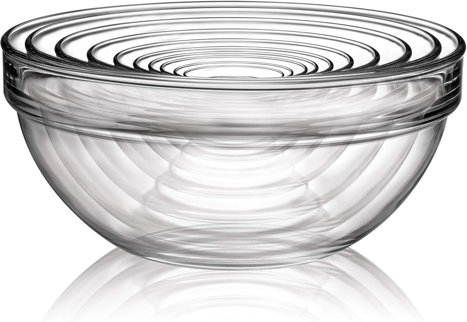 Luminarc Stackable Bowl 10-Piece Set, Glass, 1, Clear