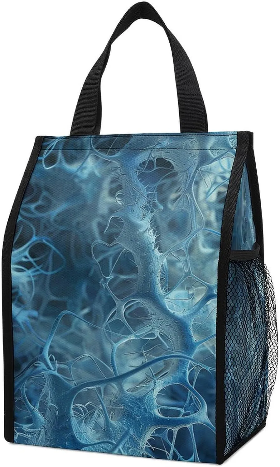 Lunch Bag for Women Men Lunch Box Reusable Blue Neuron Picture Lunch Tote Bag Insulated Cooler Bag
