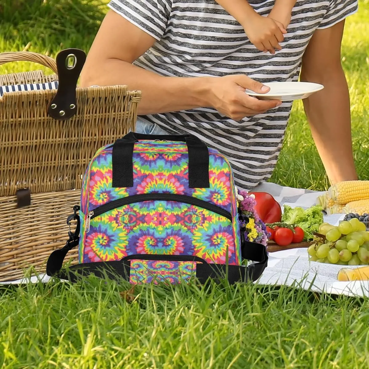 Lunch Bag for Women Men Rule Graphics Reusable Durable Insulated Lunch Box for Work Office Picnic Beach Hiking Lunch Tote Bag with Adjustable Shoulder Strap