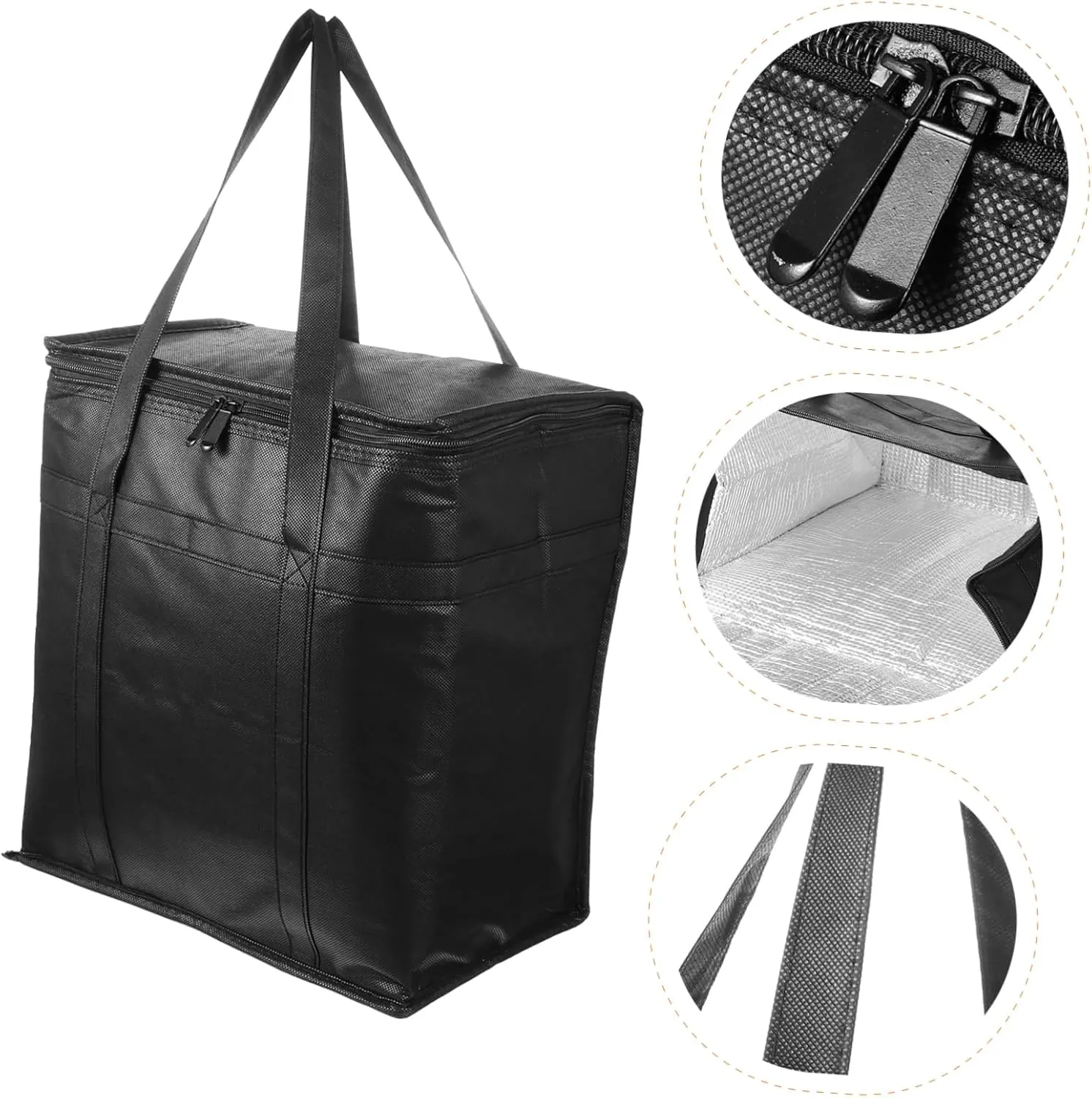 Lunch Bag Insulated Aluminum Oxford Cloth Car Lunch Bag Tote for Travel