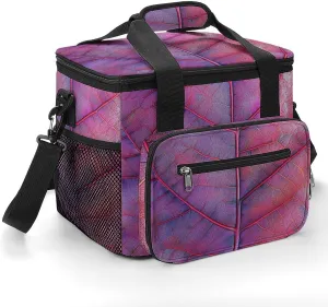 Lunch Bag Insulated Lunch Box for Women Men Cooler Bag Reusable Lunch Bag Veins on Leaves Lunch Tote Bag for Work