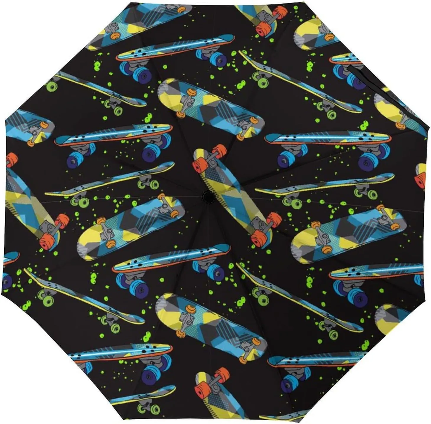Manual Open/Close Folding Umbrella, UV Sun Parasol UV Protection, Strong Travel Rain Umbrella