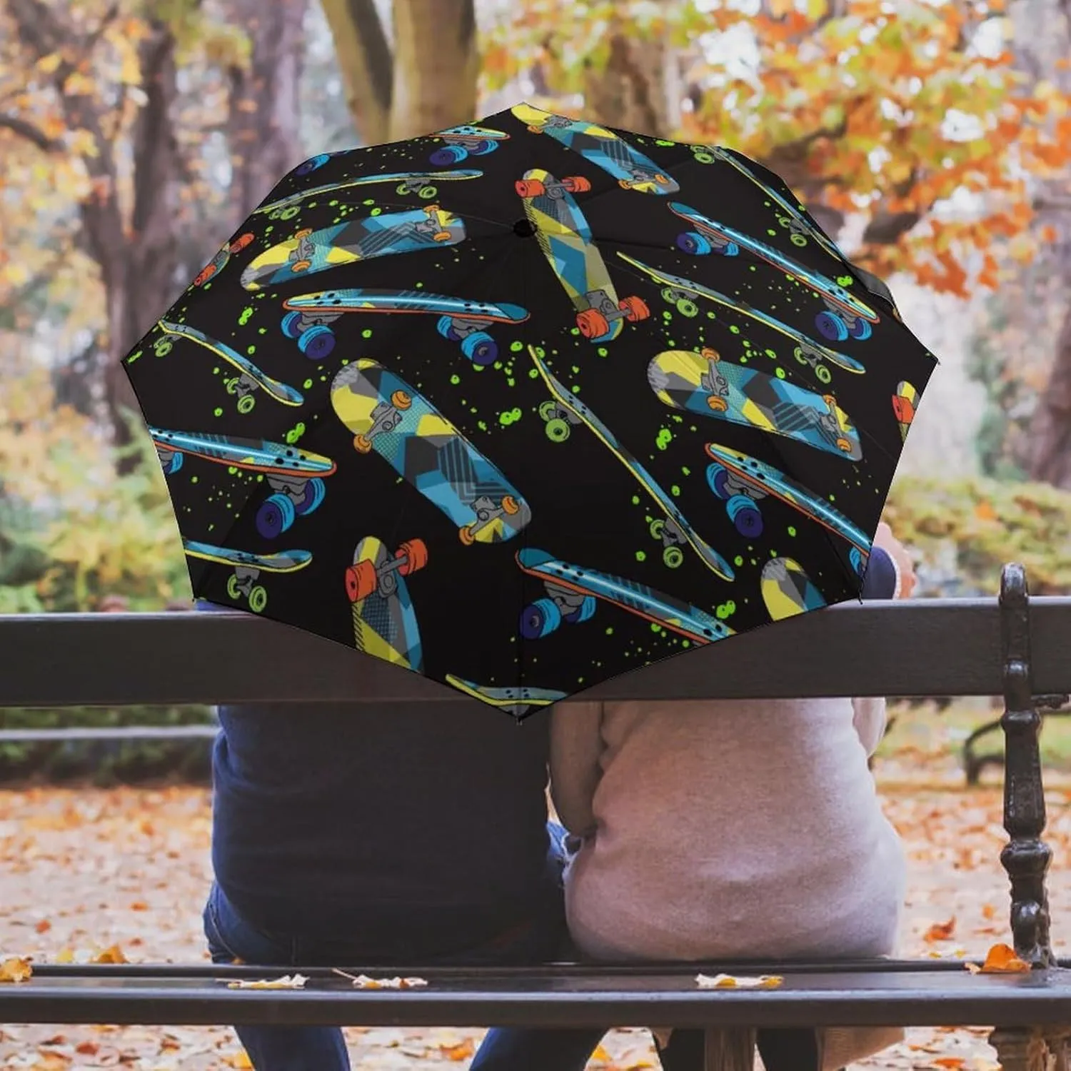 Manual Open/Close Folding Umbrella, UV Sun Parasol UV Protection, Strong Travel Rain Umbrella