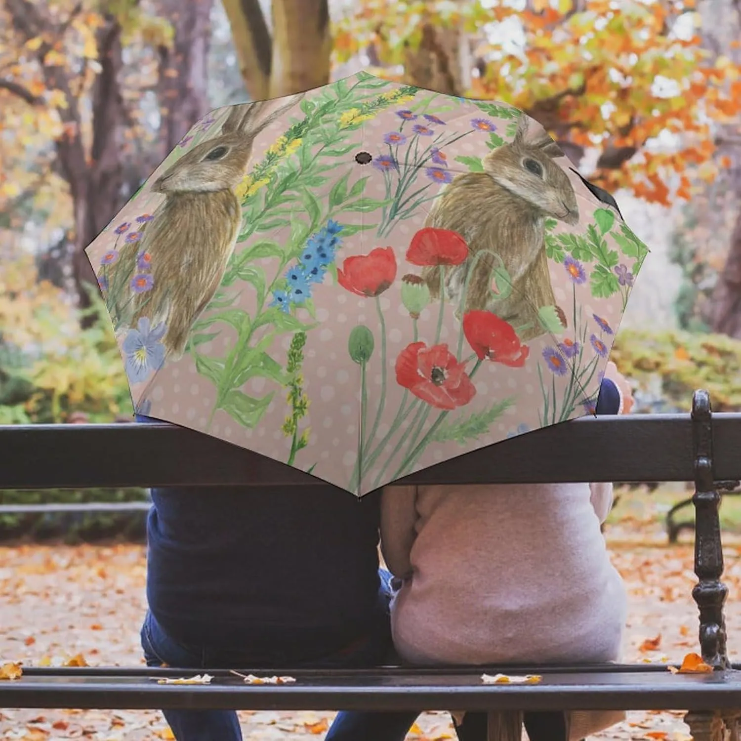 Manual Open/Close Folding Umbrella, UV Sun Parasol UV Protection, Strong Travel Rain Umbrella