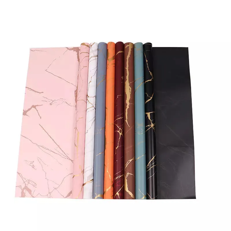 Marble Waterproof Flower Wrapping Paper (20 sheets/bag)