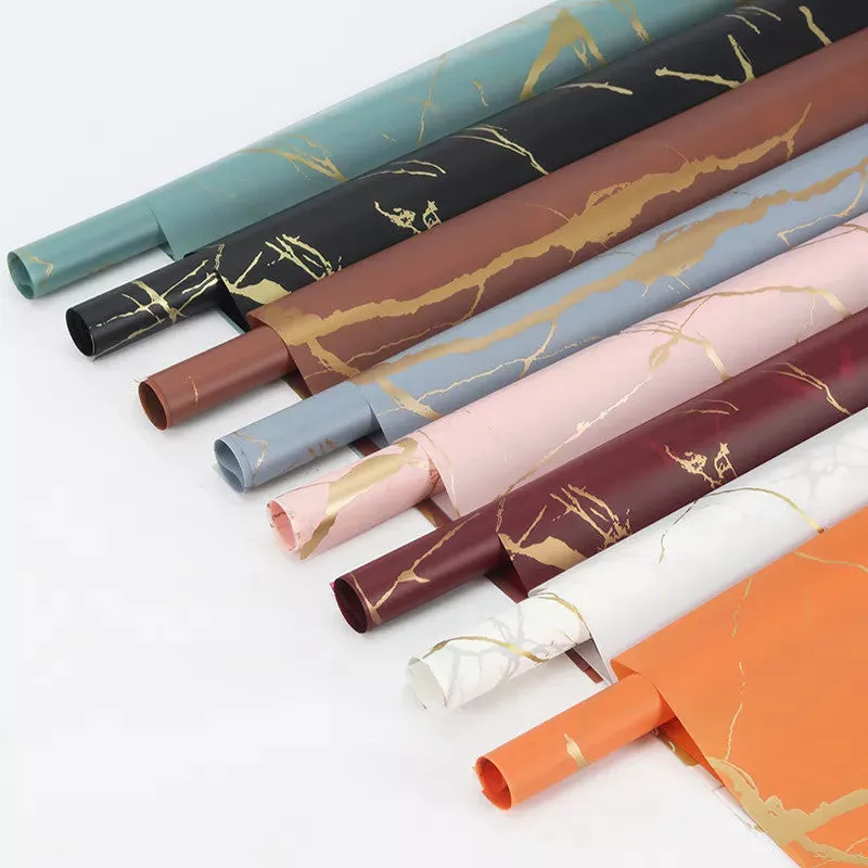 Marble Waterproof Flower Wrapping Paper (20 sheets/bag)