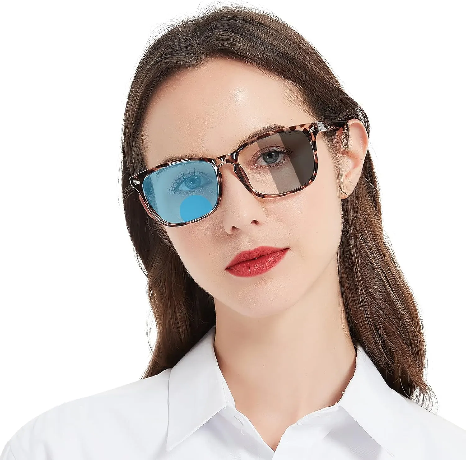 MARE AZZURO Photochromic Bifocal Reading Glasses Women Blue Light Outdoor Readers 1.0 1.25 1.5 1.75 2.0 2.25 2.5 2.75 3.0 3.5