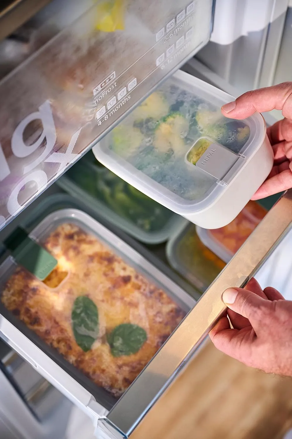 Mepal EasyClip 34oz/1000ml - Leakproof & Airtight Food Storage Container | BPA-Free | One-Click Open & Close System | Nordic-Sage | Made in Holland