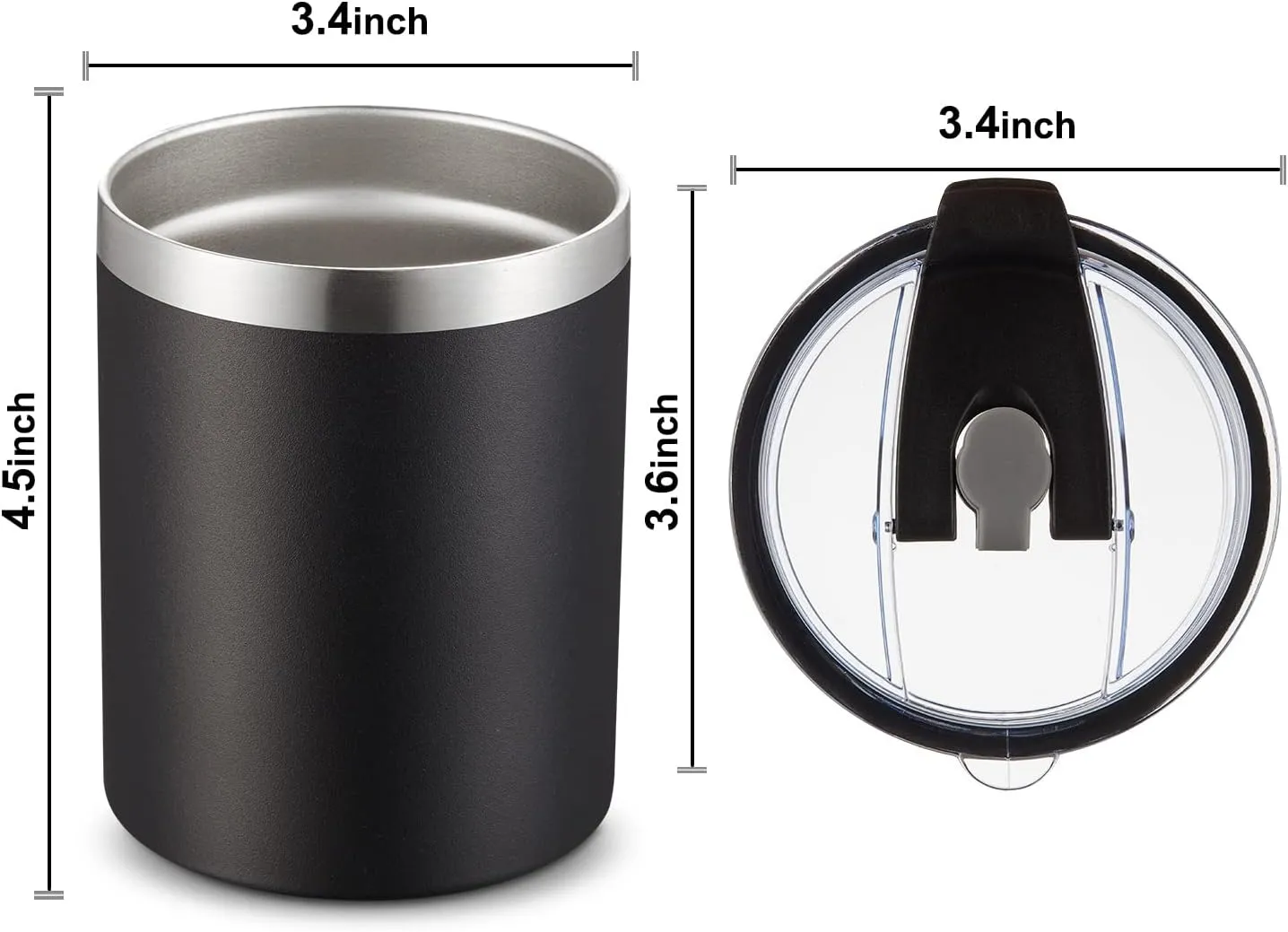 MEWAY 12 oz Lowball, Tumbler Stainless Steel Double Wall Vacuum Insulated Mug with Straw and Lid, Cleaning Brush ，Durable Powder Coated Insulated Coffee Cup for Cold & Hot Drinks (MIX,4 pack)