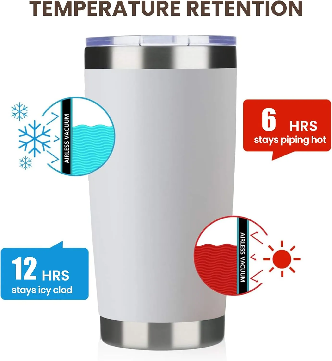 MEWAY 20oz Tumbler 2 Pack Double Wall Vacuum Insulated Travel Mug Bulk, Mix Color Stainless Steel Tumblers with Lid and Straw, Durable Powder Coated Coffee Cups for Cold & Hot Drinks（Mix Color, 2