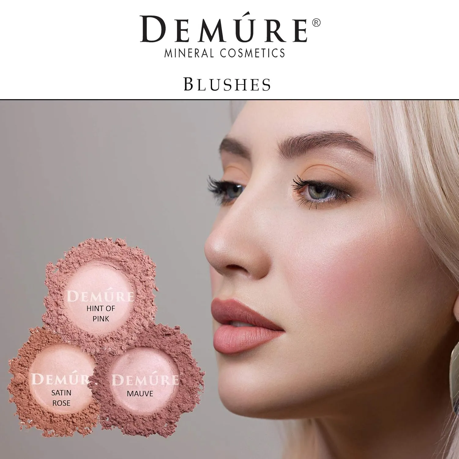 Mineral Make Up Blush, Loose Powder Makeup, Natural Makeup, Blush Makeup, Professional Makeup, Cruelty Free Makeup, Blush Powder By Demure (Hint of Pink)