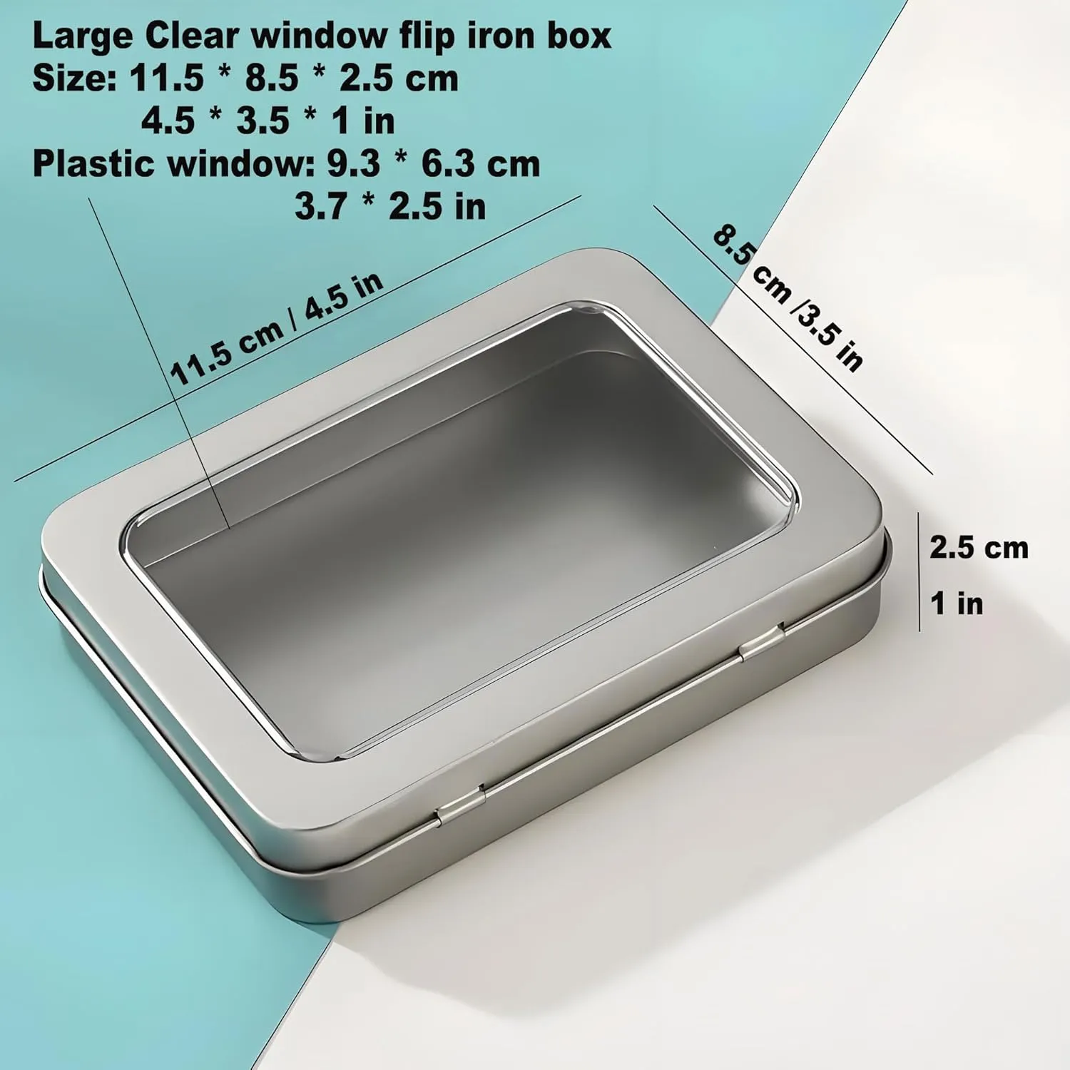 Mini Altoid Tin Box-12 Pcs With Clear Lids-Empty Mint Tins,Craft & Sewing Storage,Cookie Tins,Metal Tin Cans With,Small Box With Lid,Boxes With Hinged Lids,Bead Organizer