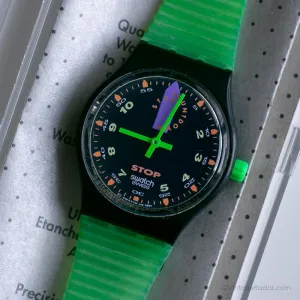 Mint 1992 Swatch SSB100 JESS RUSH Watch | Original Box and Papers