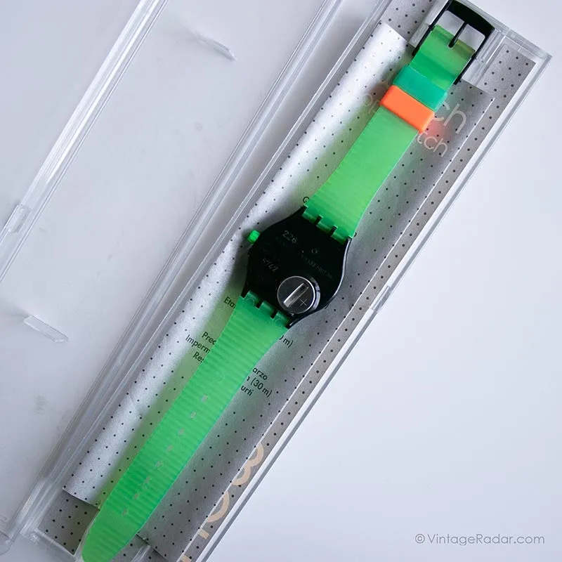 Mint 1992 Swatch SSB100 JESS RUSH Watch | Original Box and Papers