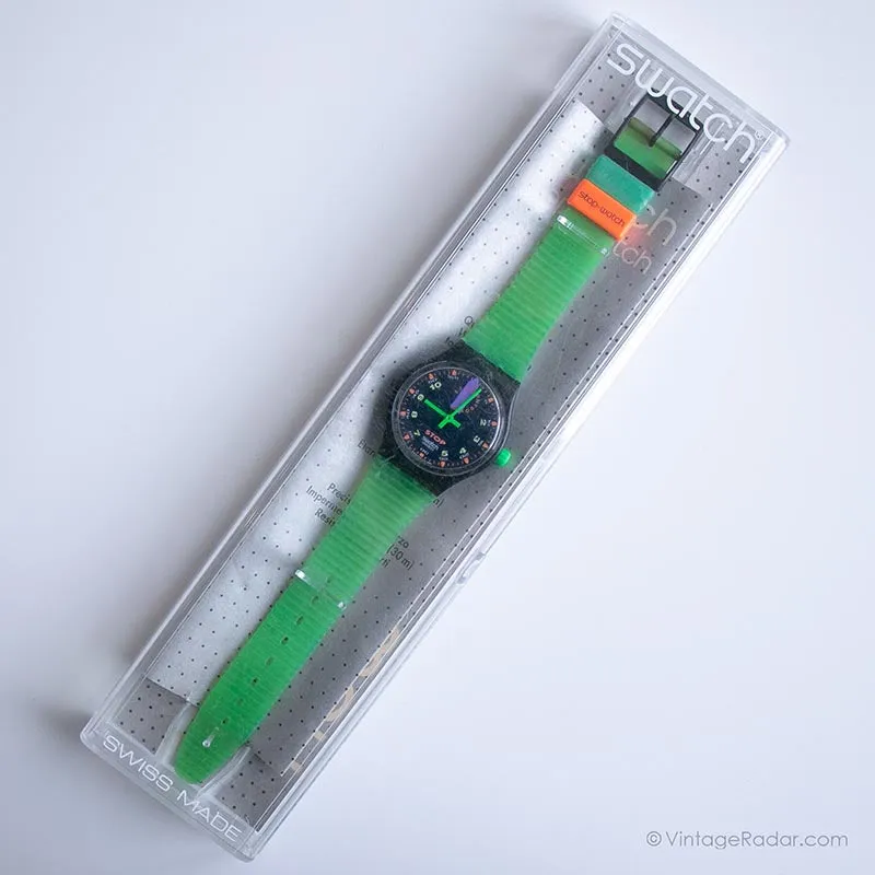 Mint 1992 Swatch SSB100 JESS RUSH Watch | Original Box and Papers