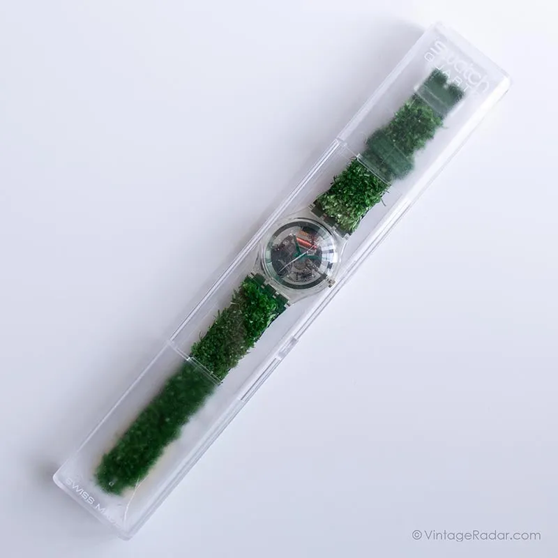 Mint 1997 Swatch SKZ103 GARDEN TURF Watch | Swatch Collector Specials