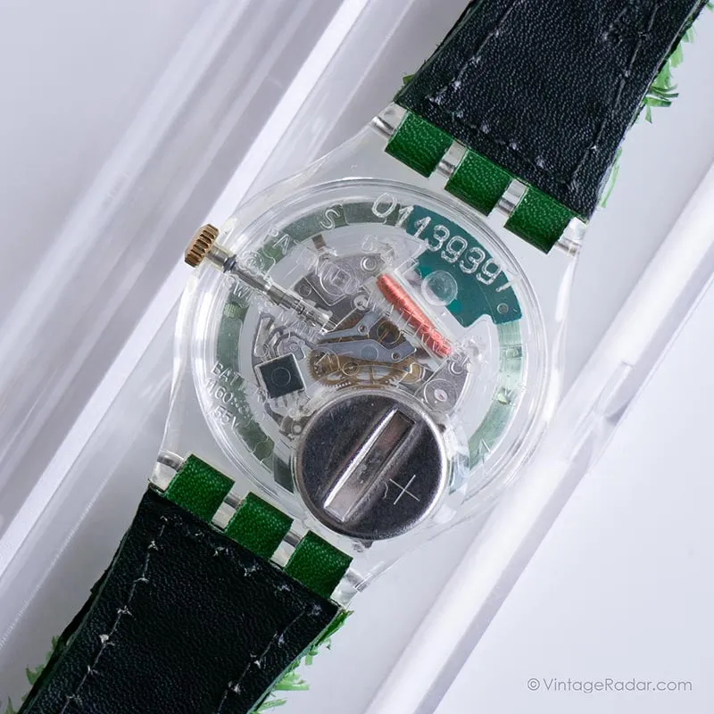 Mint 1997 Swatch SKZ103 GARDEN TURF Watch | Swatch Collector Specials