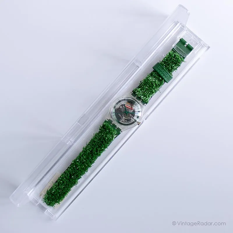 Mint 1997 Swatch SKZ103 GARDEN TURF Watch | Swatch Collector Specials