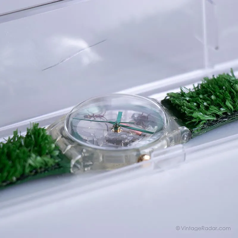 Mint 1997 Swatch SKZ103 GARDEN TURF Watch | Swatch Collector Specials