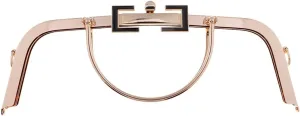 misppro 3 Colors Metal Frame Kiss Clasp Lock Handle Arch for DIY Purse Bags Craft 30cm - Gold