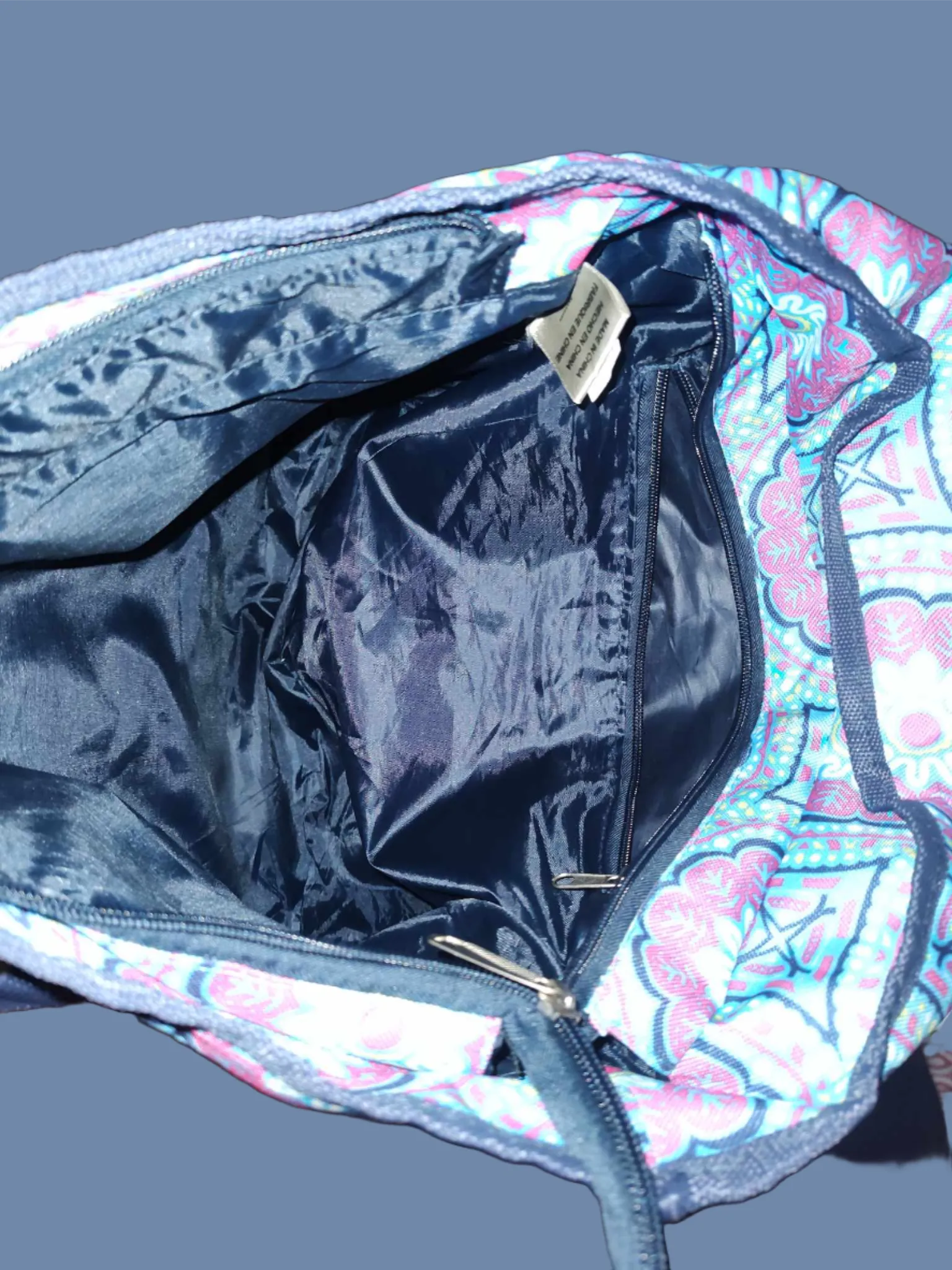 Modern Southern Home Pink and Blue Tote Bag - preowned