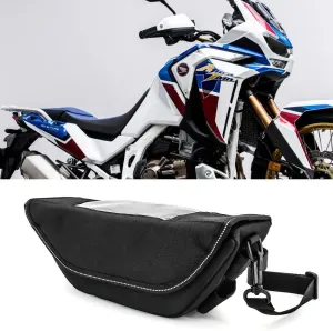 Modern waterproof motorcycle handlebar travel bag For Honda CRF1000L CRF1100L Africa Twin Adventure Sport NC700X storage bag