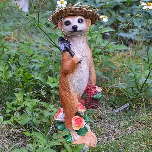 Mongoose Resin Garden Statue, Super Cute Outdoor Decoration, Used to Decorate Indoor and Outdoor Gardens, Best Statue Gift