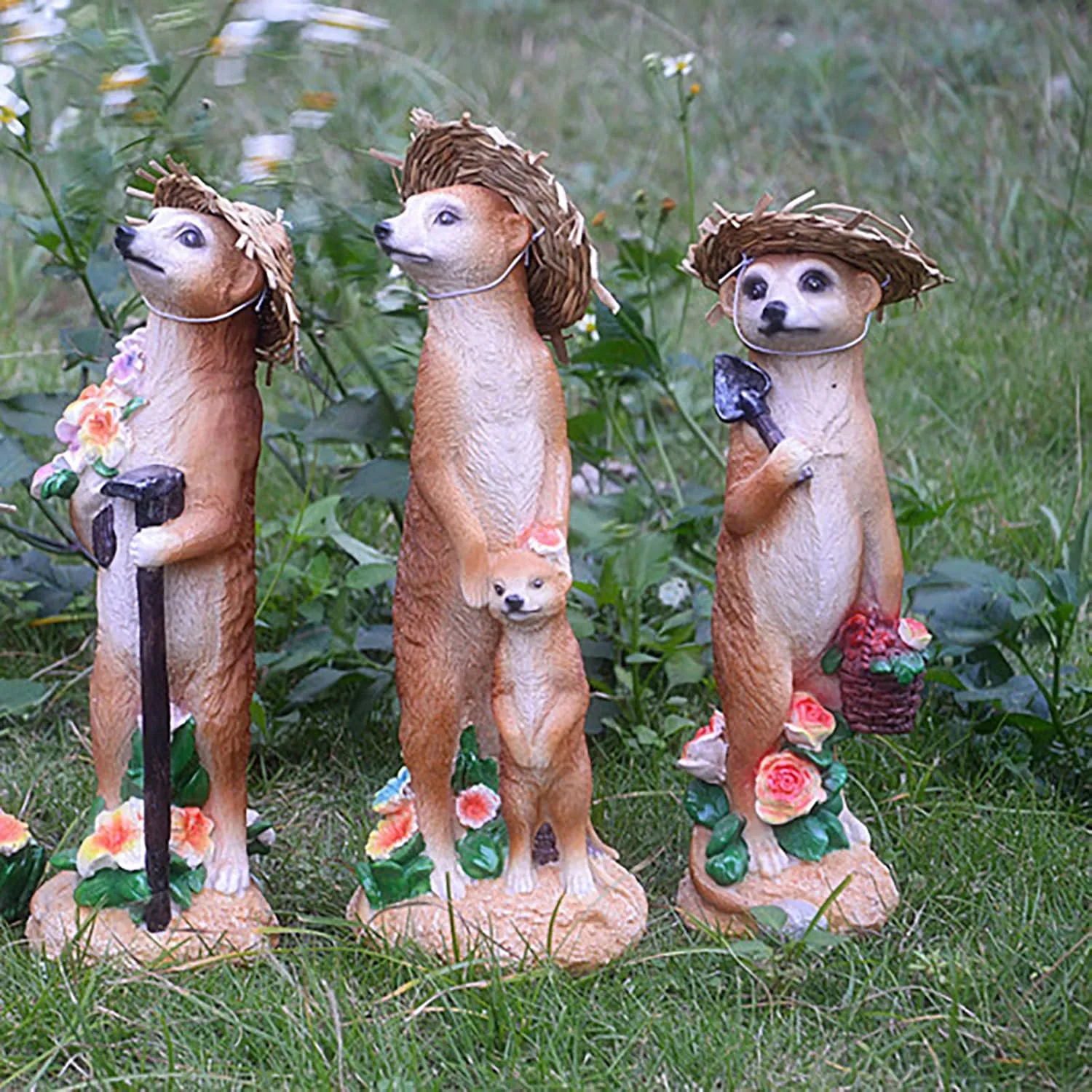 Mongoose Resin Garden Statue, Super Cute Outdoor Decoration, Used to Decorate Indoor and Outdoor Gardens, Best Statue Gift