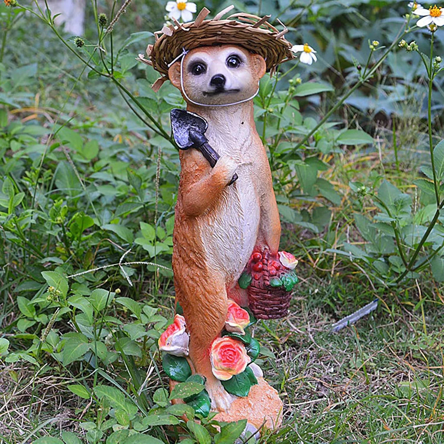 Mongoose Resin Garden Statue, Super Cute Outdoor Decoration, Used to Decorate Indoor and Outdoor Gardens, Best Statue Gift