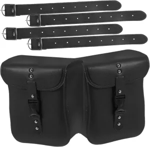 Motorcycle Accessories Electric Bike Handlebar Bag Front Fork Tool Storage Pouch Universal Saddlebags Pu Material