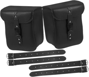 Motorcycle Saddlebags Set Electric Bikes Handlebar Storage Bag Fork Tool Pouch Pu Saddlebag Side Bags